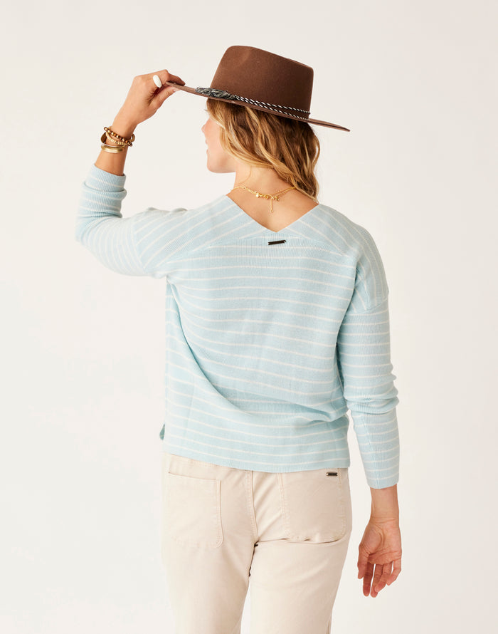 Zella Merino Sweater: Ice Stripe - FINAL SALE