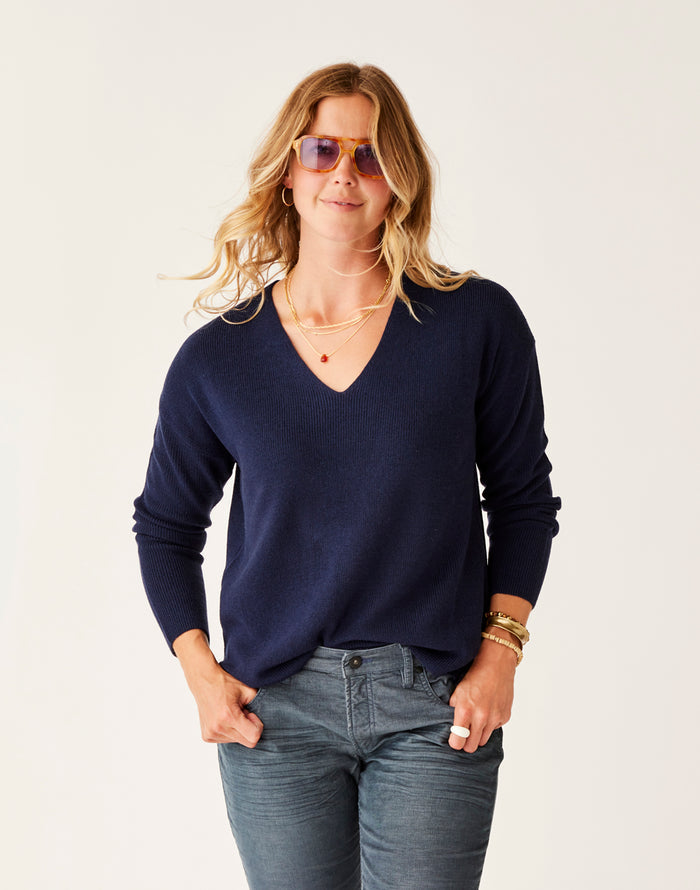 Zella Merino Sweater: Navy - FINAL SALE