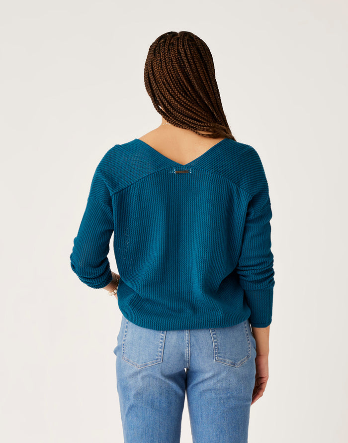 Zella Mesh Pullover: Azul - FINAL SALE