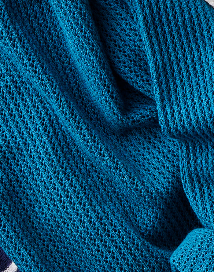 Zella Mesh Pullover: Azul - FINAL SALE