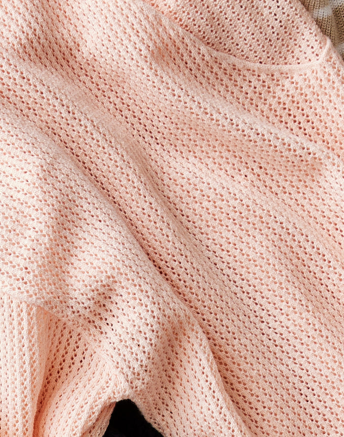 Zella Mesh Pullover: Peach - FINAL SALE