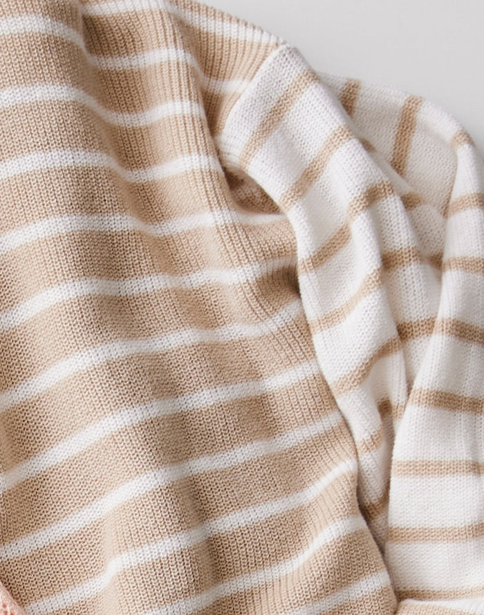 Zella Pullover: Cement Breton Stripe - FINAL SALE