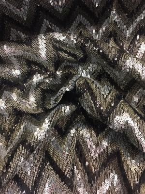 Zig Zag Sequins -Black / Silver / Gold