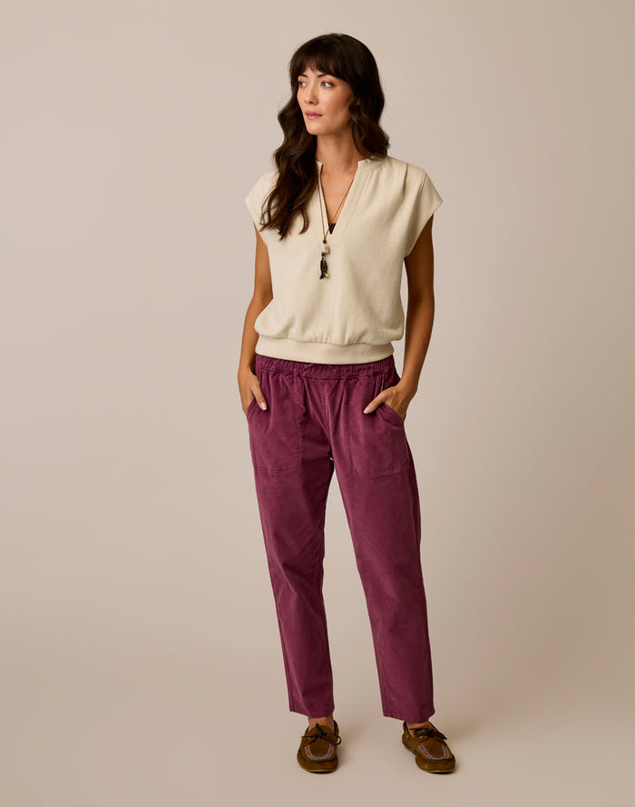 Zoe Buttercord Pant: Bramble
