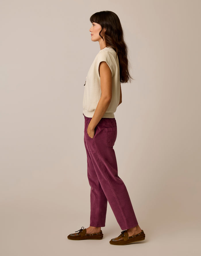 Zoe Buttercord Pant: Bramble