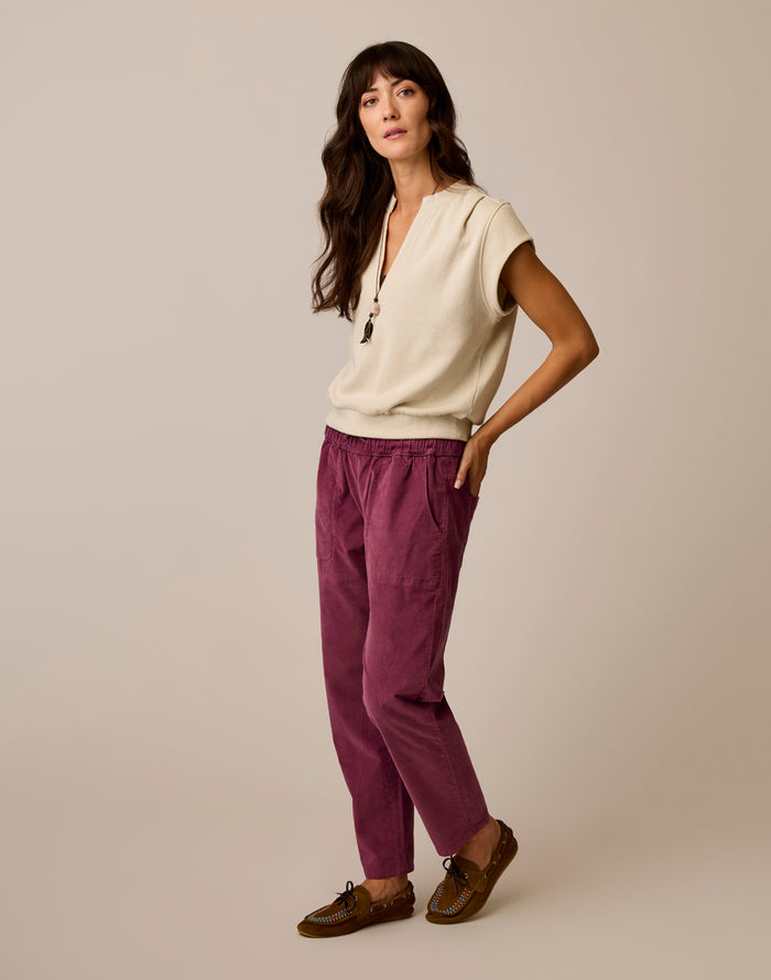 Zoe Buttercord Pant: Bramble