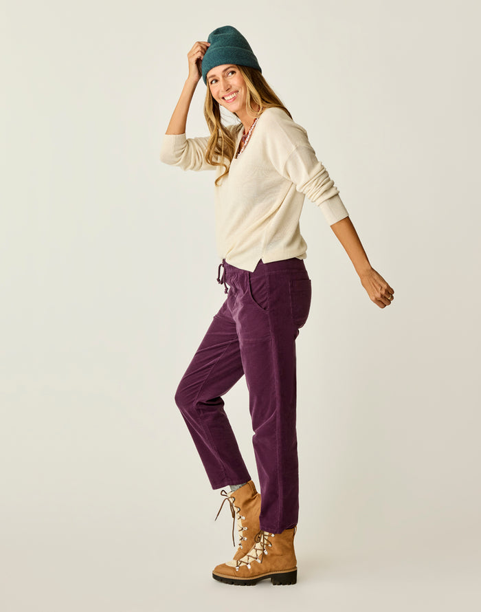 Zoe Buttercord Pant: Dark Nirvana