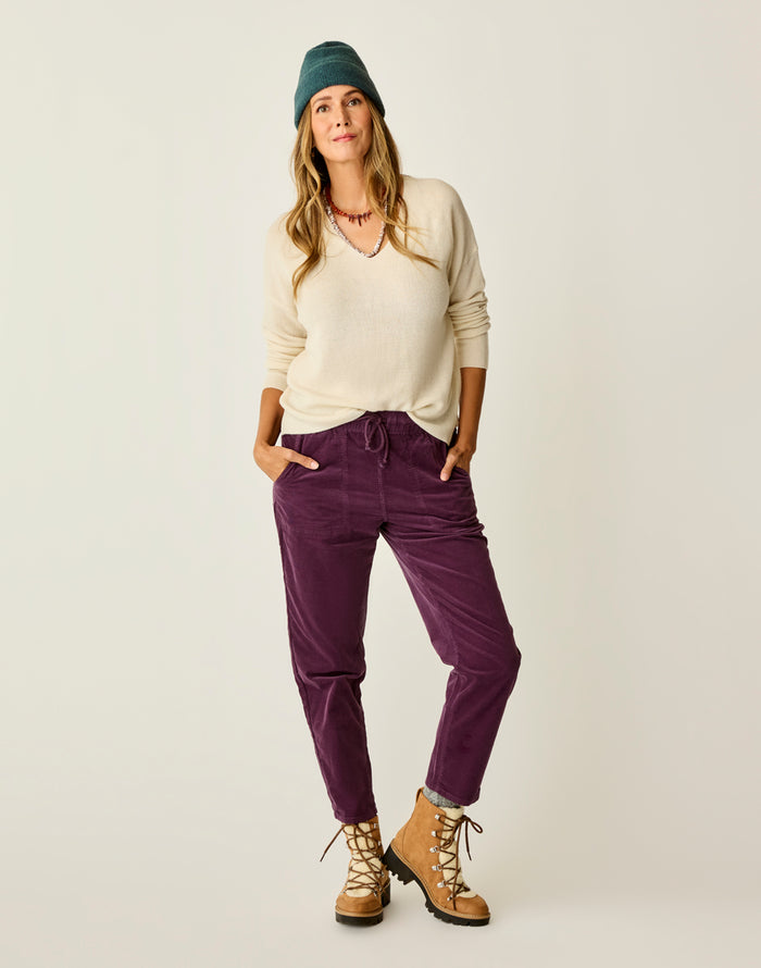 Zoe Buttercord Pant: Dark Nirvana