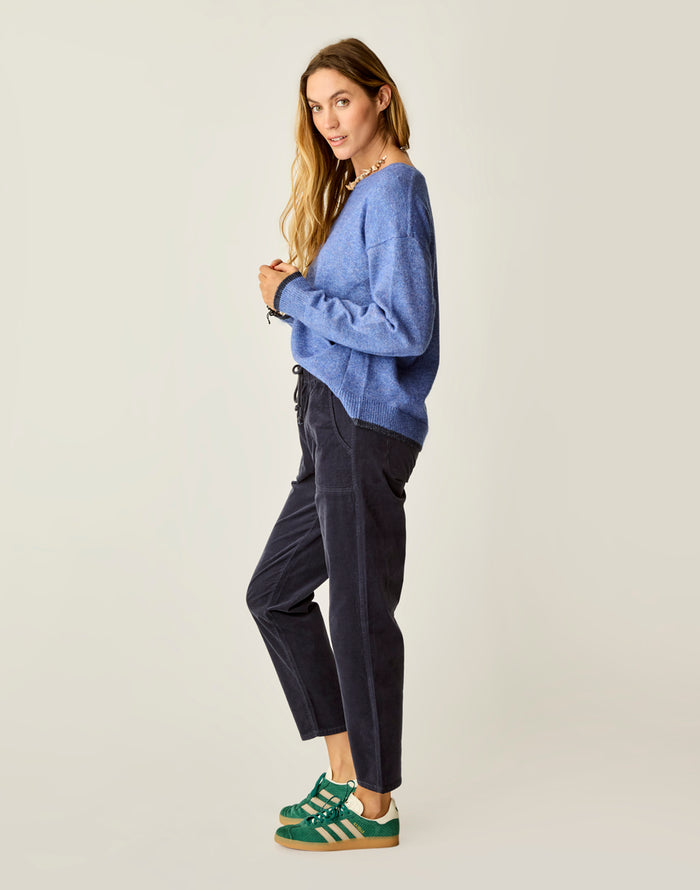 Zoe Buttercord Pant: Navy