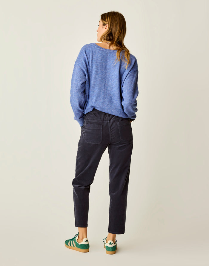 Zoe Buttercord Pant: Navy