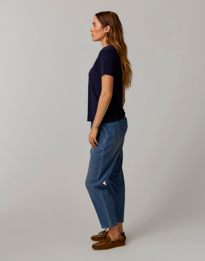 Zoe Lightweight Denim Pant: Magnolia