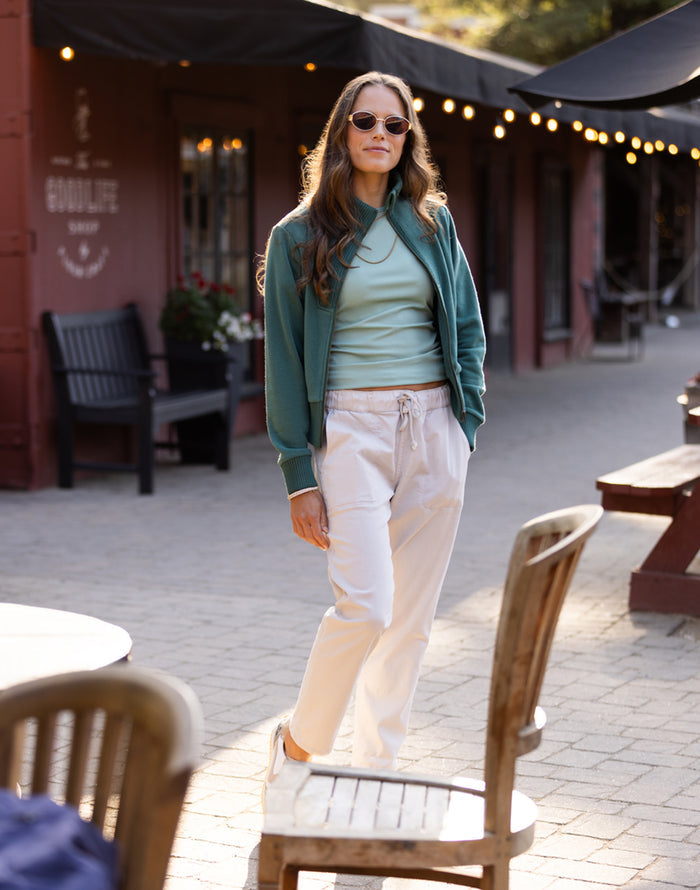 Zoe Twill Pant: Birch