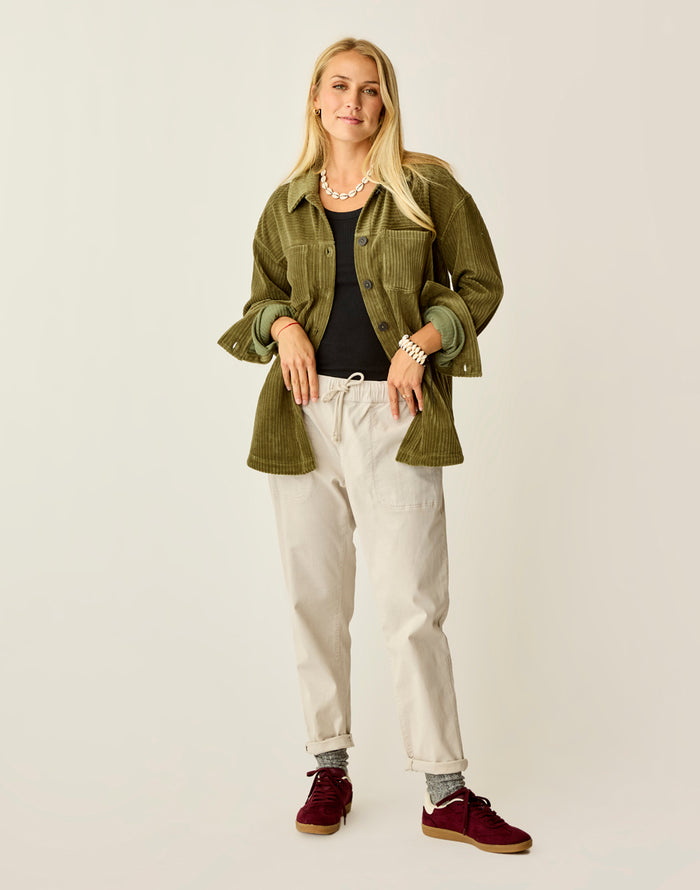 Zoe Twill Pant: Birch
