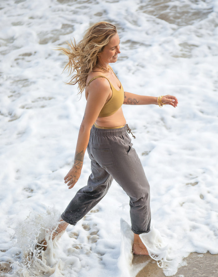 Zoe Twill Pant: Espresso