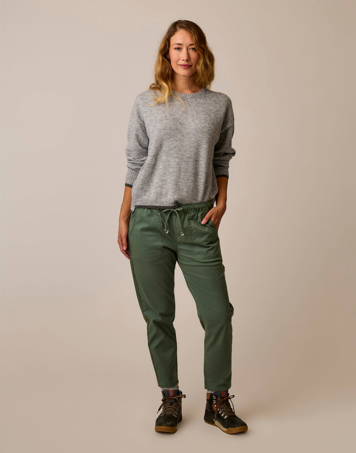 Zoe Twill Pant: Laurel
