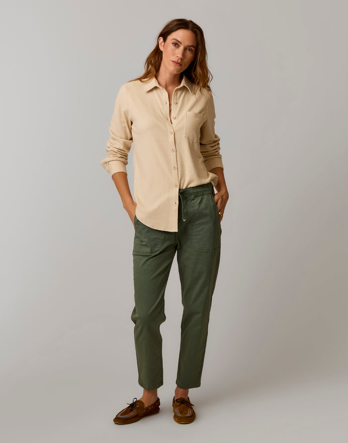 Zoe Twill Pant: Laurel
