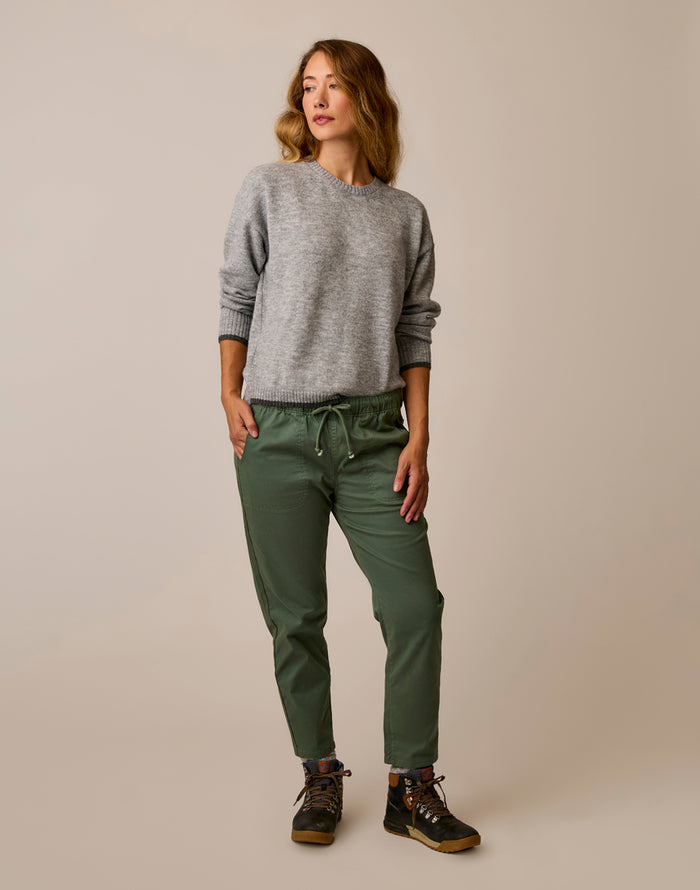 Zoe Twill Pant: Laurel