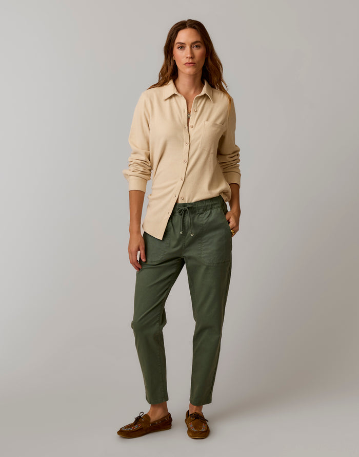 Zoe Twill Pant: Laurel