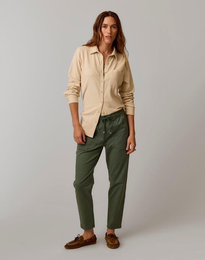 Zoe Twill Pant: Laurel