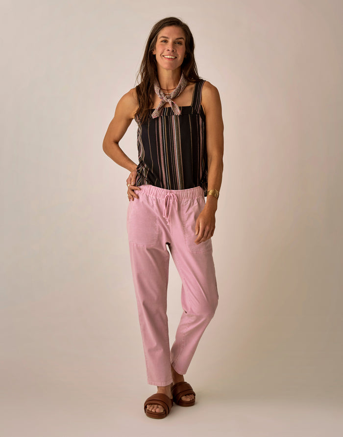 Zoe Twill Pant: Light Dusk