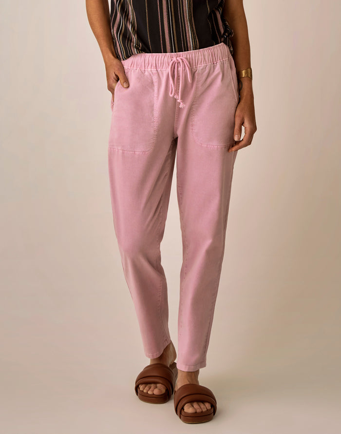 Zoe Twill Pant: Light Dusk