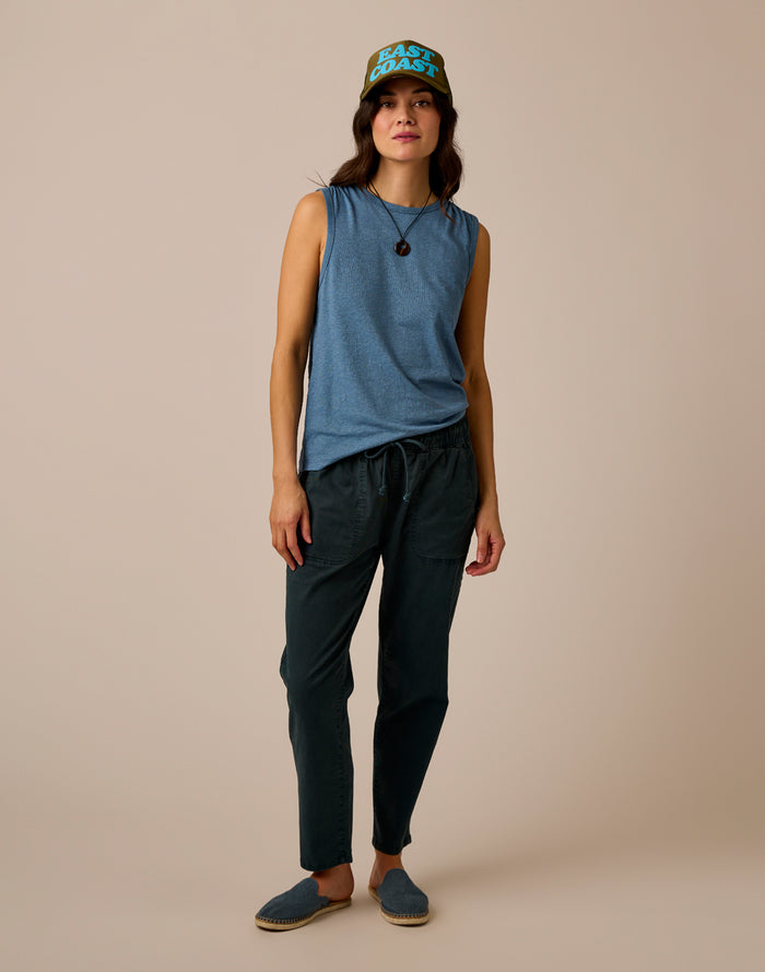 Zoe Twill Pant: Pine