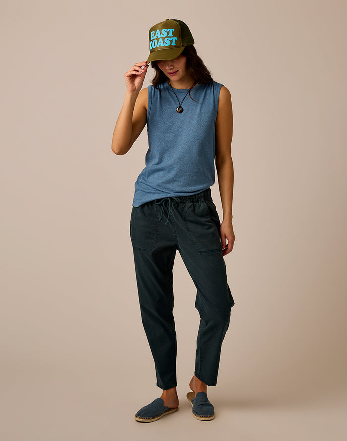 Zoe Twill Pant: Pine