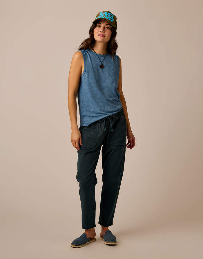 Zoe Twill Pant: Pine