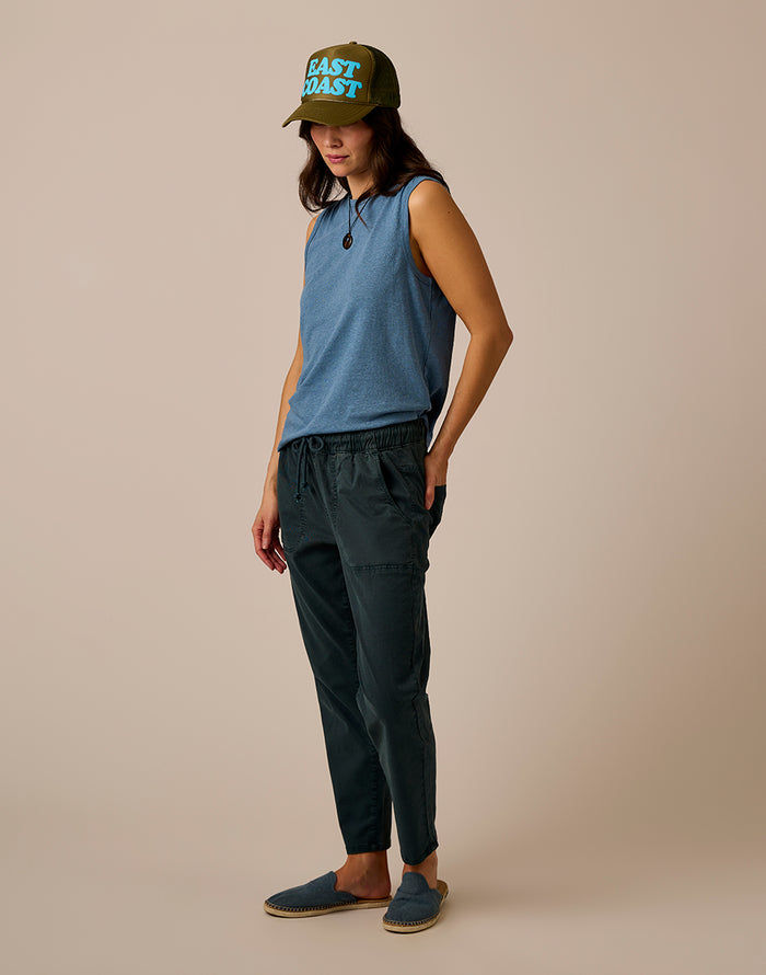 Zoe Twill Pant: Pine