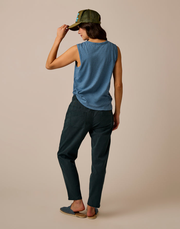 Zoe Twill Pant: Pine