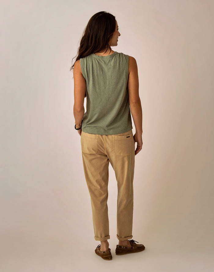 Zoe Twill Pant: Sand