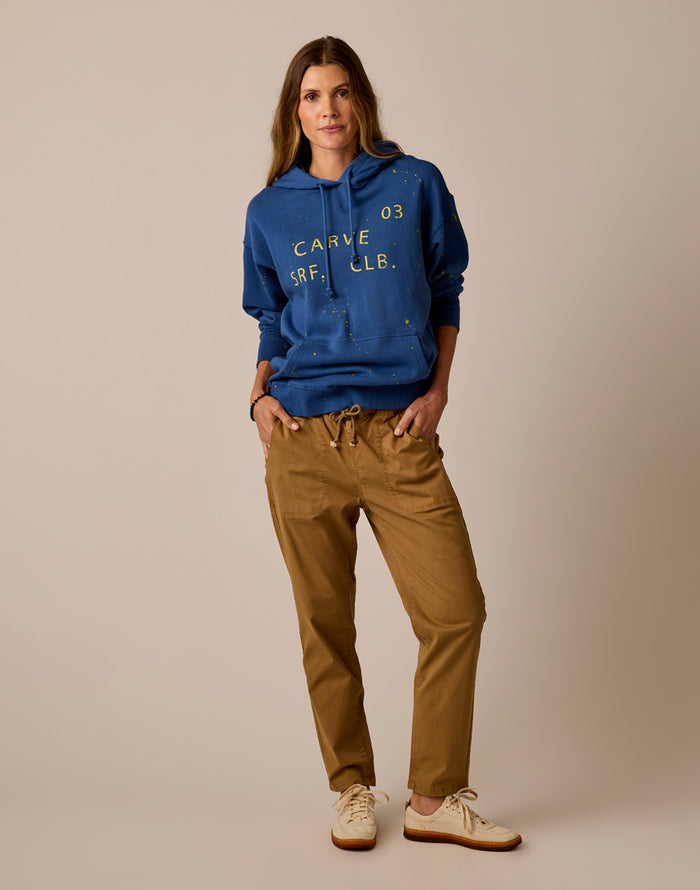 Zoe Twill Pant: Walnut