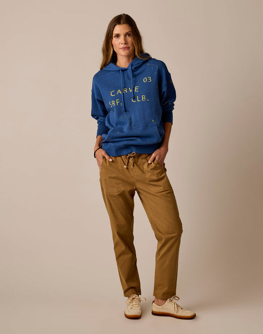 Zoe Twill Pant: Walnut