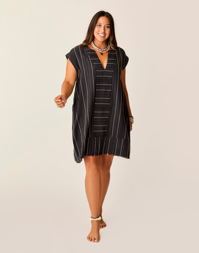 Zuma Stitched Coverup: Black Texture - FINAL SALE