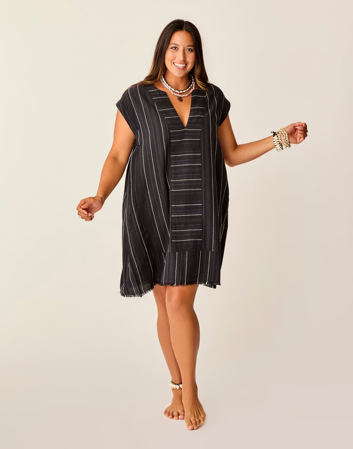 Zuma Stitched Coverup: Black Texture - FINAL SALE